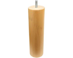 FLE - Meubelpoot rond Ø 6,5 cm en hoogte 23 cm van massief hout (M8)