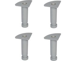 FLE - Meubelpoot verstelbaar rond Ø 3,5 cm en hoogte 12 cm van kunststof - 4 stuks