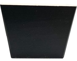 FLE - Meubelpoot zwart vierkant 7 bij 4,5 cm en hoogte 5 cm van massief hout