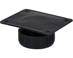 FLE - Set kunststof verstelbare glijder zwart rond ø 5 cm en hoogte 2,5 cm - verstelbaar tot 3,5 cm - 4 stuks