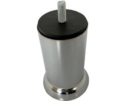 FLE - Stalen budget meubelpoot chroom rond ø 4 cm en hoogte 10 cm (M8)
