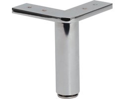 FLE - Stalen meubelpoot chroom hoek 13 bij 13 cm en hoogte 15 cm