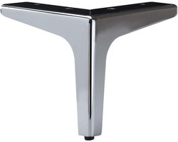 FLE - Stalen meubelpoot chroom hoek 13,5 bij 13,5 cm en hoogte 15 cm