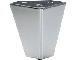 FLE - Stalen meubelpoot chroom hoek 6 bij 6 cm en hoogte 6,5 cm