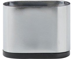 FLE - Stalen meubelpoot chroom ovaal 6 bij 3 cm en hoogte 5 cm
