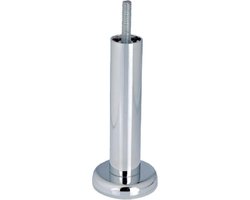 FLE - Stalen meubelpoot chroom rond ø 2,5 cm en hoogte 10 cm (M8)