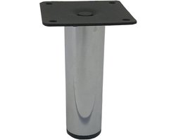 FLE - Stalen meubelpoot chroom rond ø 3 cm en hoogte 10 cm
