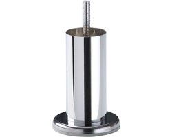 FLE - Stalen meubelpoot chroom rond ø 4,2 cm en hoogte 10 cm (M8)