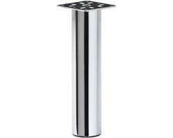 FLE - Stalen meubelpoot chroom rond ø 5 cm en hoogte 20 cm