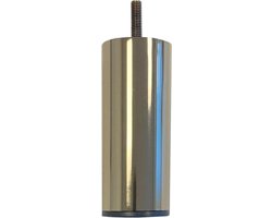 FLE - Stalen meubelpoot goud rond ø 5 cm en hoogte 14 cm (M8)