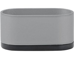 FLE - Stalen meubelpoot grijs ovaal 6 bij 3 cm en hoogte 3 cm (koker 3 x 6 cm)