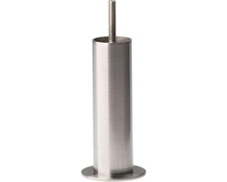 FLE - Stalen meubelpoot rvs look rond ø 4 cm en hoogte 17 cm (M8)
