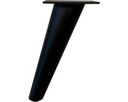 FLE - Stalen meubelpoot zwart conisch ø 5 cm / 2,5 cm en hoogte 18 cm