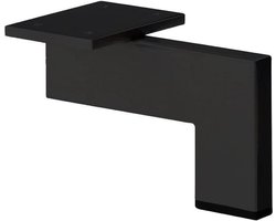 FLE - Stalen meubelpoot zwart design 14 bij 1,5 cm en hoogte 10 cm
