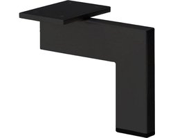 FLE - Stalen meubelpoot zwart design 14 bij 1,5 cm en hoogte 14 cm