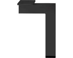 FLE - Stalen meubelpoot zwart design 14 bij 1,5 cm en hoogte 30 cm