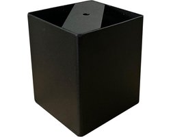 FLE - Stalen meubelpoot zwart vierkant 10 bij 10 cm en hoogte 13 cm