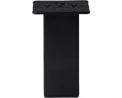 FLE - Stalen meubelpoot zwart vierkant 5 bij 5 cm en hoogte 15 cm