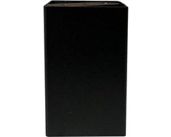 FLE - Stalen meubelpoot zwart vierkant 8 bij 8 cm en hoogte 13 cm