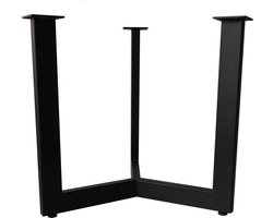 FLE - Stalen salononderstel zwart rond ø 42 cm en hoogte 37 cm (koker 2 x 4 cm)