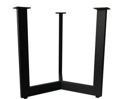 FLE - Stalen salononderstel zwart rond ø 42 cm en hoogte 43 cm (koker 2 x 4 cm)