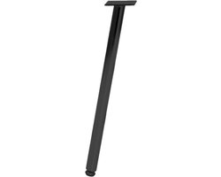 FLE - Stalen schuine meubelpoot zwart rond ø 2,5 cm en hoogte 42 cm