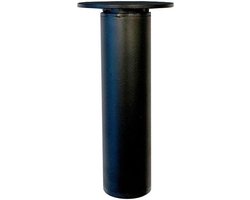 FLE - Stalen verstelbare meubelpoot zwart rond ø 3 cm en hoogte 12,5 cm
