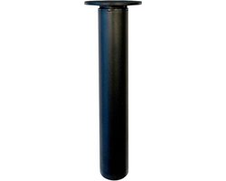 FLE - Stalen verstelbare meubelpoot zwart rond ø 3 cm en hoogte 22 cm