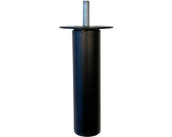 FLE - Stalen verstelbare meubelpoot zwart rond ø 3 cm en hoogte 9,5 cm (M8)