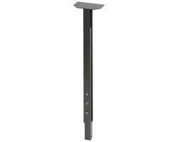 FLE - Stalen verstelbare vierkante meubelpoot - antraciet, 63-90 cm - stalen poten voor tafel, werkbank en bar - praktisch en duurzaam