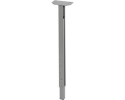 FLE - Stalen verstelbare vierkante meubelpoot - grijs, 63-90 cm - stalen poten voor tafel, werkbank en bar - praktisch en duurzaam