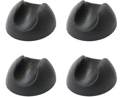 FLE - Vloerbeschermer zwart hairpin Ø 1,2 cm en hoogte 1 cm van kunststof - 4 stuks