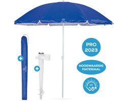 Fleau Goods Luxe Parasol Set 180cm - UV Bescherming - Strand / Tuin - Strandparasol met Grondboor en Draagtas - Inclusief Voet en Hoes - Strandset