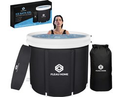 Fleau Home IJsbad XXL PRO - Unieke Isolatie & Comfort - Zitbad met deksel & pomp - Ice Bath Bucket - Dompelbad - Opblaasbaar - Opblaasbaar Bad - Wim Hof methode