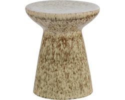 FLECK BIJZETTAFEL 43XØ35 CM KERAMIEK LICHTBRUIN MELANGE