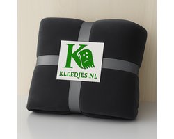 Fleece deken 150x200 cm – Zacht & comfortabel – Plaid voor bank en bed – Donkergrijs
