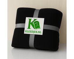 Fleece deken 150x200 cm – Zacht & comfortabel – Plaid voor bank en bed – Zwart