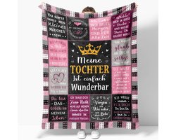 Fleece Deken - Met liefdevolle tekst voor dochter - 150x130 cm