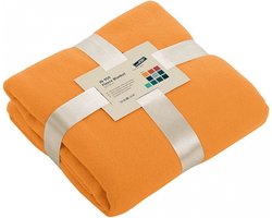 Fleece deken oranje