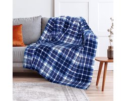 Fleece deken voor de bank, lichte, zachte, gezellige all-seasons lounge-deken, woonkamer-decoratieve deken