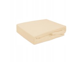 Fleece hoeslaken met elastiek 120x200 cm, licht beige