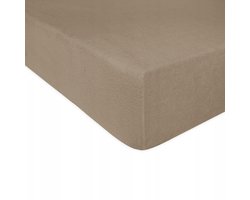 Fleece hoeslaken met elastiek 120x200cm - Dikte 155g/m2 - Kleur Kakao
