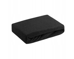 Fleece Hoeslaken met Elastiek 180x200cm - Zwart