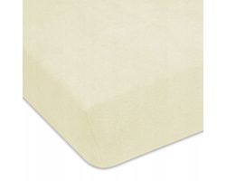 Fleece hoeslaken met elastiek, ecru, 80x180 cm, 17 cm dikte
