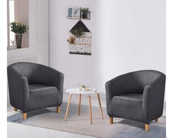 fleece kuipstoelhoezen (Tub Chair, Grijs)
