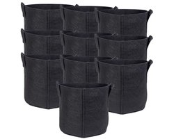 Fleece plantzak 20 liter - Plantenpot met draaghengsels voor tuin en kas - Aardappeltas 30 x 25 cm