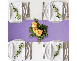 Fleece Tafelloper 30 cm x 25 m - Tafeldecoratie voor Doop, Communie, Verjaardagen, en Bruiloften in Paars