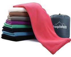 Fleecedeken - slaapzak van microvezel | 185 x 150cm | 690 g | campingdeken - slaapzak | lichtgewicht - rechthoekig.