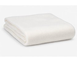 Fleeceplaid 130x160 cm Wit – Zachte Warme Deken voor Bank of Bed – Comfortabele Woondeken