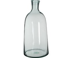 Fles vazen Florine 26 x 58 cm transparant gerecycled glas - Home Deco vazen - Woonaccessoires